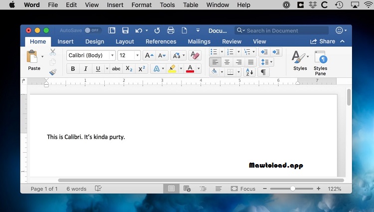 Microsoft Word for Mac ดาวน์โหลดฟรี