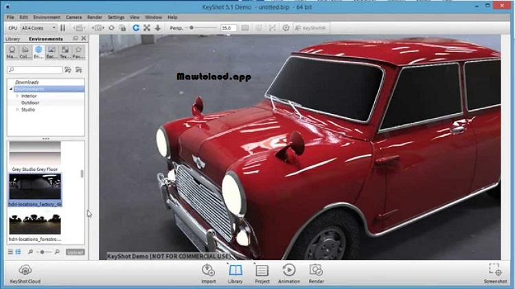 ฟีเจอร์ Cloud Rendering ใน KeyShot Studio 2026.2 สำหรับประมวลผลภาพเรนเดอร์ 3D ออนไลน์