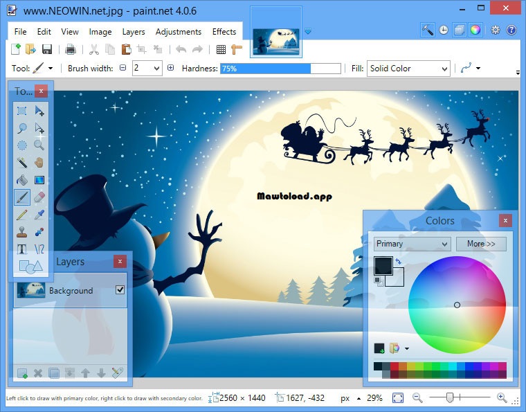 Mawtoload Paint.NET โปรแกรมแก้ไขรูปภาพบน Windows สำหรับแต่งภาพ ปรับสี และใส่เอฟเฟ็กต์