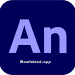 หน้าต่าง Adobe Animate แสดงไทม์ไลน์แอนิเมชัน 2D พร้อมเลเยอร์ตัวละครและกราฟิกเวกเตอร์