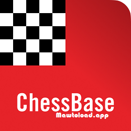 หน้าวิเคราะห์เกมใน ChessBase ที่แสดงกระดานพร้อมลำดับตาเดินและรายการเกมจากฐานข้อมูล